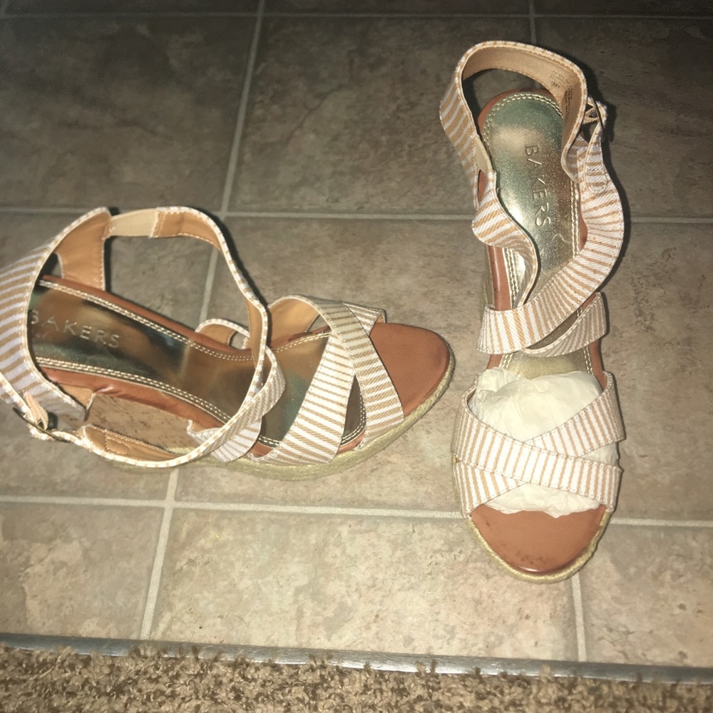 Nude Baker Wedges